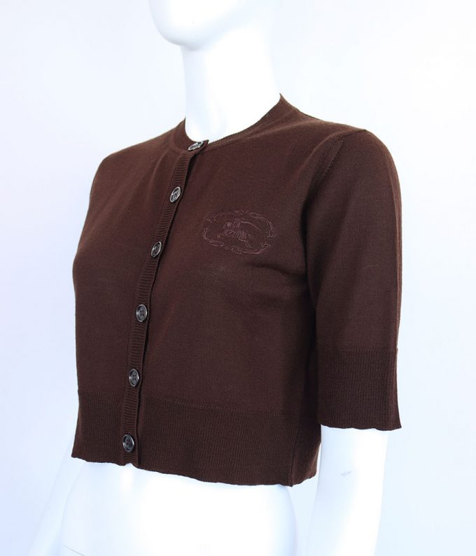 404 cardigan corto burberry vintage ropa de segunda mano barata jersey mujer marron preloved moitvoi 6