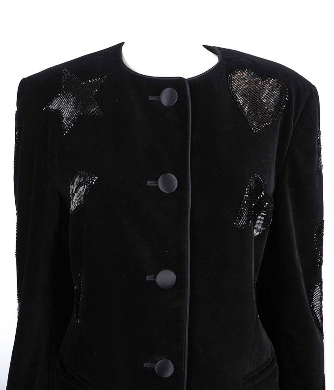 501 blazer de terciopelo negro escada vintage de segunda mano comprar moitvoi 4