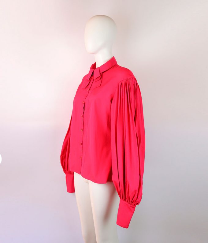 663 Camisa kenzo rosa con manga de farol ropa de segunda mano moitvoi tienda vintage 7