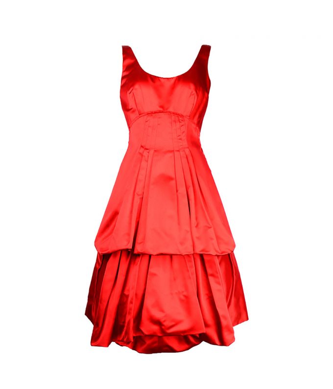 751 Vestido de seda rojo prada vestido rojo selena gomez ropa de segunda mano barata moitvoi 1