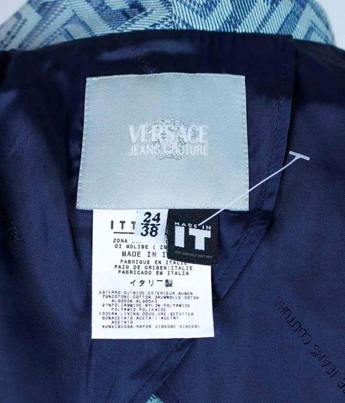 794 traje vaquero versace jeans couture con estampado versace mujer ropa de lujo de segunda mano barata moitvoi 3