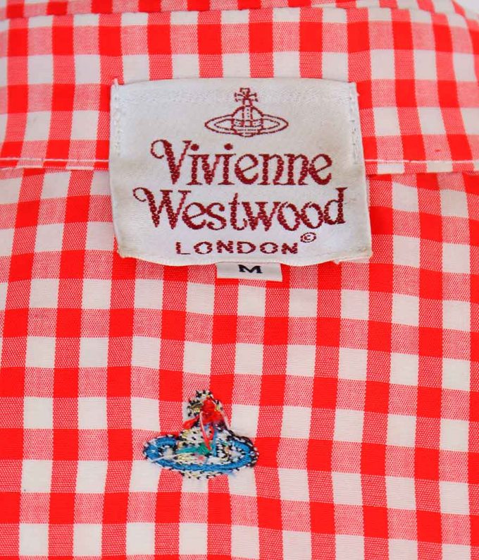 836 camisa de cuadros vivienne westwood vintage roja segunda mano preloved ropa de marca vintage moitvoi 3