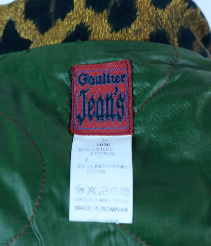 879 chaqueta jean paul gaultier vintage de segunda mano estampado de leopardo ropa preloved moitvoi 4
