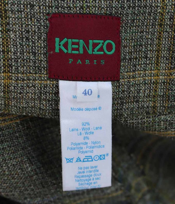 951 traje kenzo vintage de lana verde ropa de segunda mano preloved de marca moitvoi 9