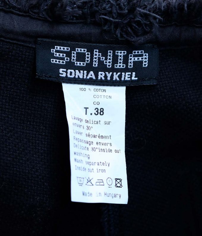 985 pantalon negro ancho sonia rykiel con flecos ropa de segunda mano de marca barata tienda online preloved moitvoi 3