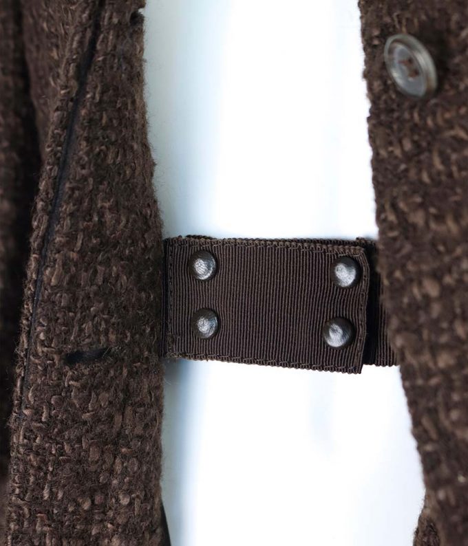991 vestido de lana marron prada segunda mano preloved tweed mujer vintage de marca moitvoi 8