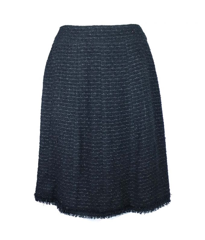 999 falda negra tweed chanel de segunda mano moitvoi ropa de lujo mujer online 1